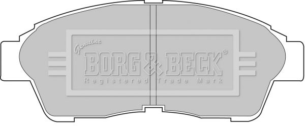 BORG & BECK Комплект тормозных колодок, дисковый тормоз BBP1683